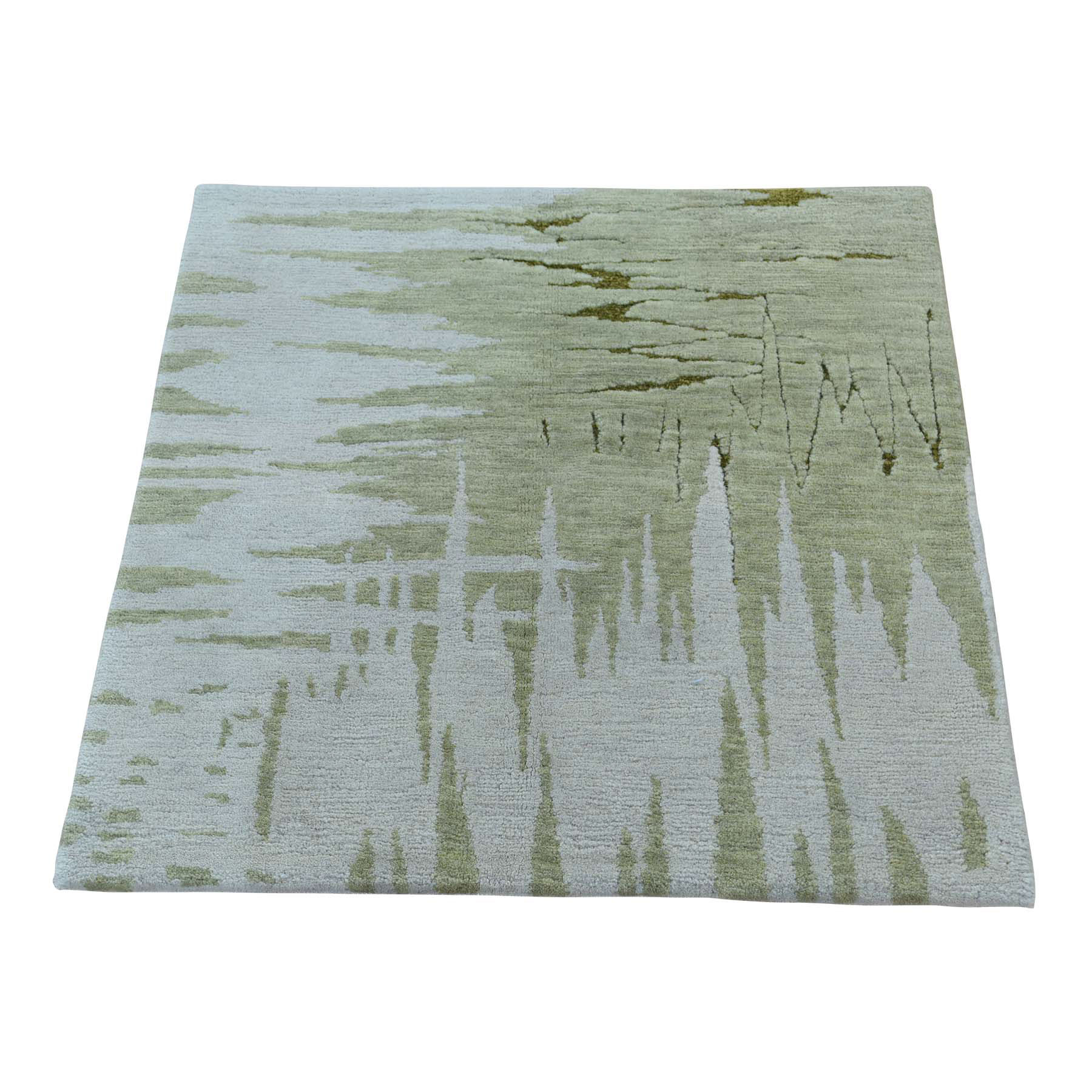 N/A Silk Hand-Knotted Area Rug 2'0